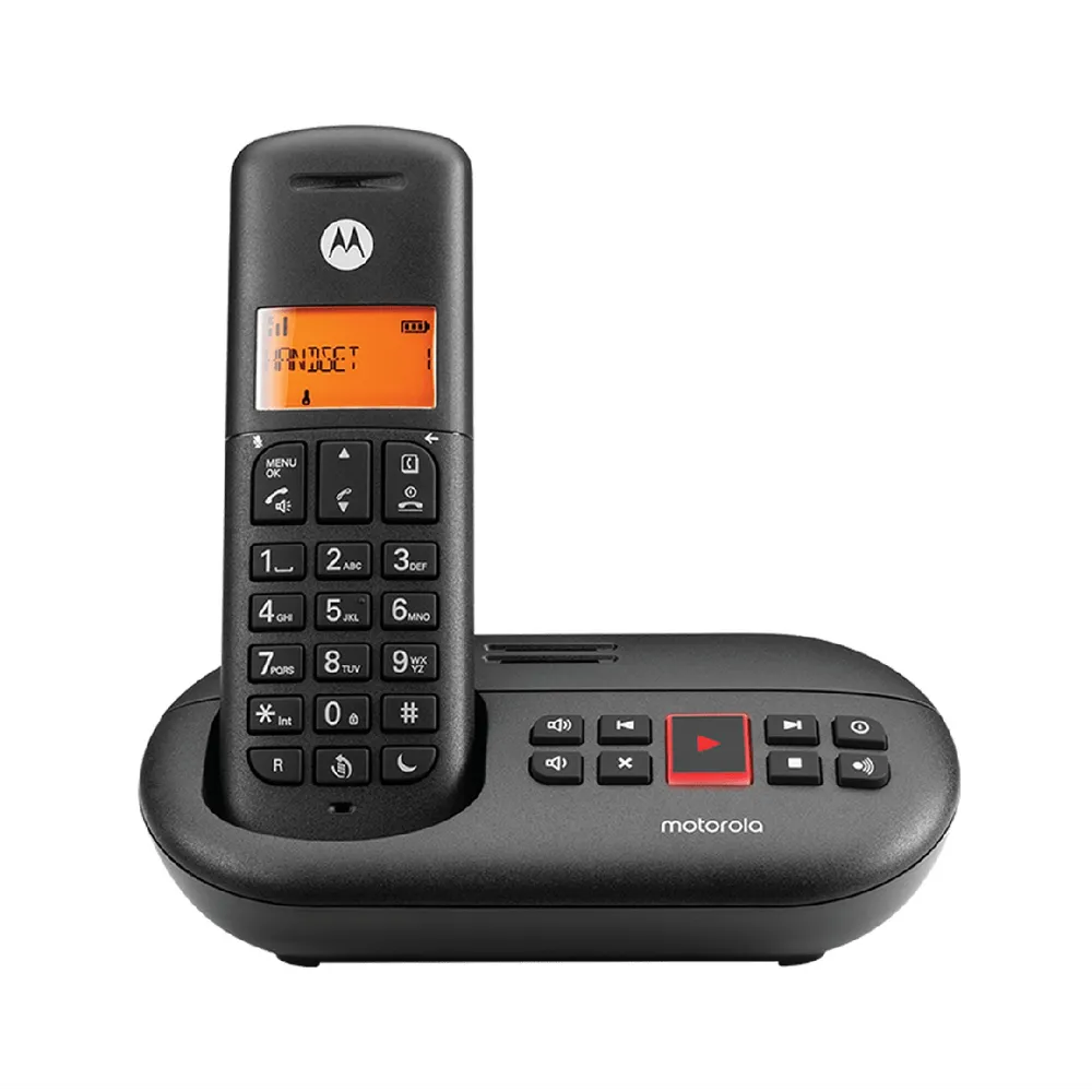Telefone Fixo Sem Fios Motorola E211 Preto