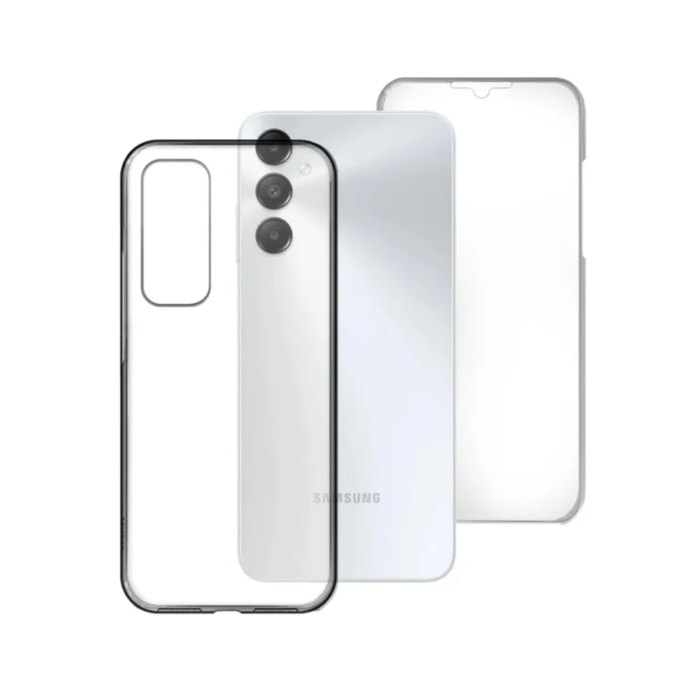 Capa Silicone Frente e Verso Apokin Samsung Galaxy A05s Transparente