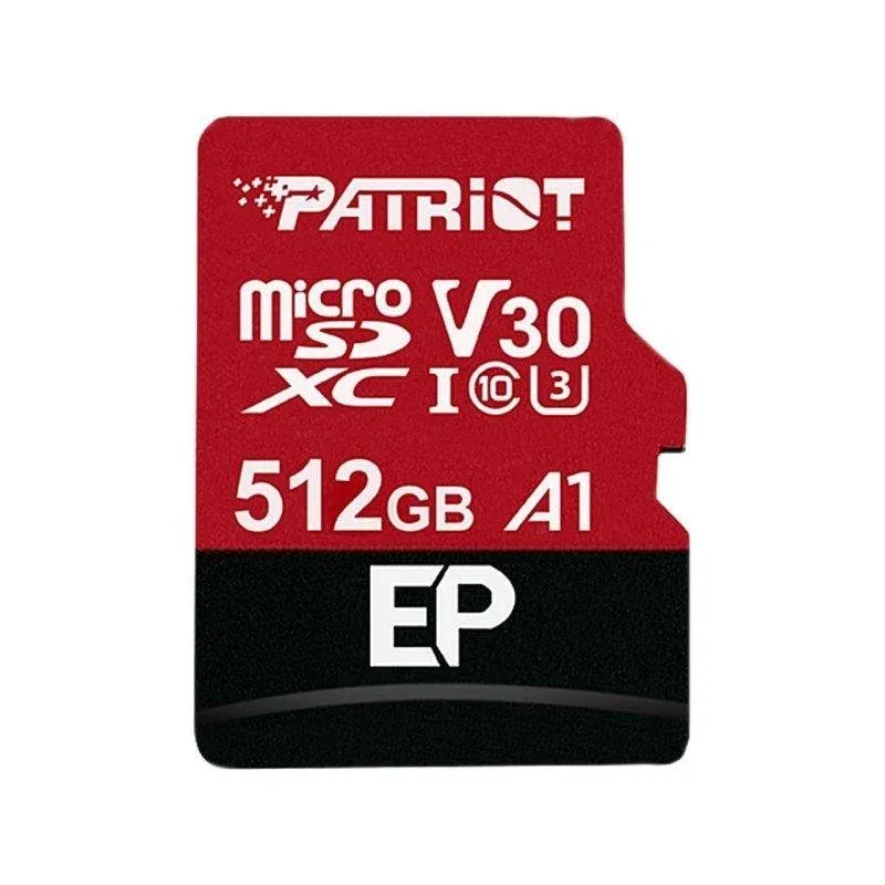 Cartão MicroSDXC Patriot EP V30 A1 512GB 90MB/s UHS-I com Adaptador