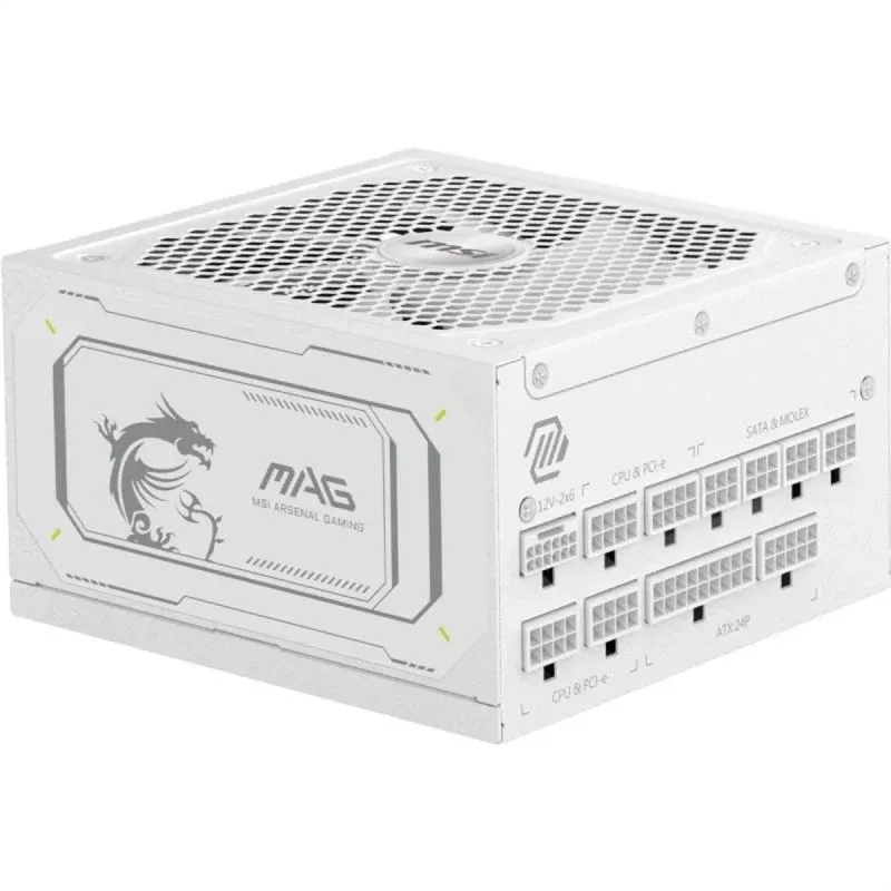 Fonte Alimentação MSI MAG A1000GL Fonte de Alimentação Modular ATX 3.1 1000W 80 Plus Gold Branca