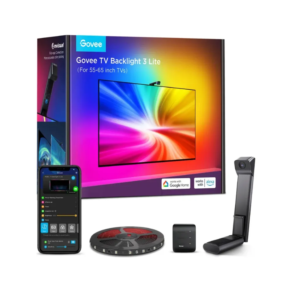 Fita LED Govee Envisual TV Backlight 3 Lite c/ Câmara para TVs de 55"-65"