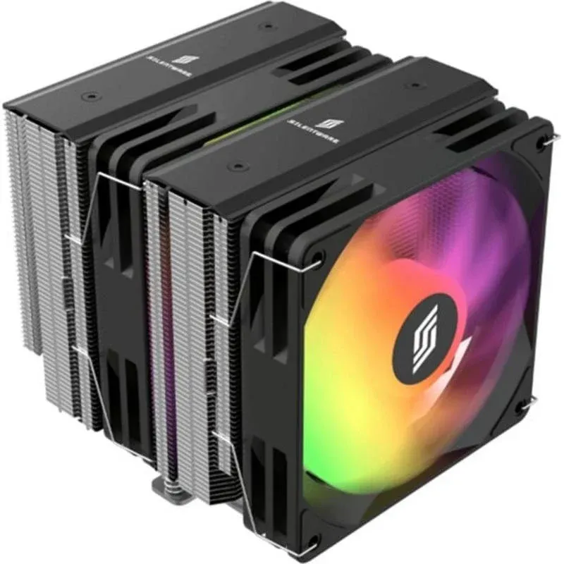 Cooler CPU Refrigeração Ar Silentware Socket Intel e AMD Torre Dupla Titan RGB