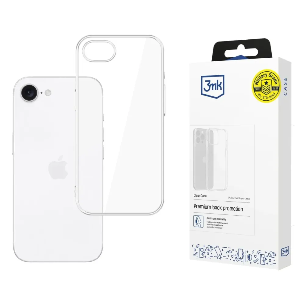 Capa Silicone 3MK Apple iPhone 16E Transparente