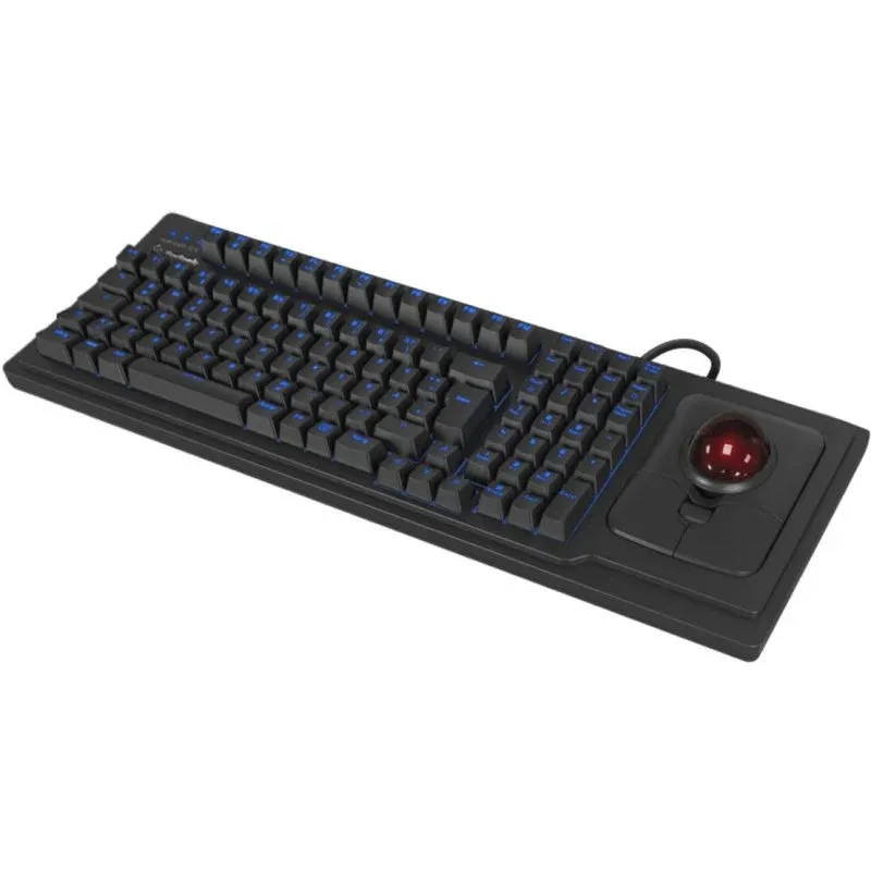 Teclado KeySonic KSK-8202ELU-T mecânico retroiluminado com trackball alemão
