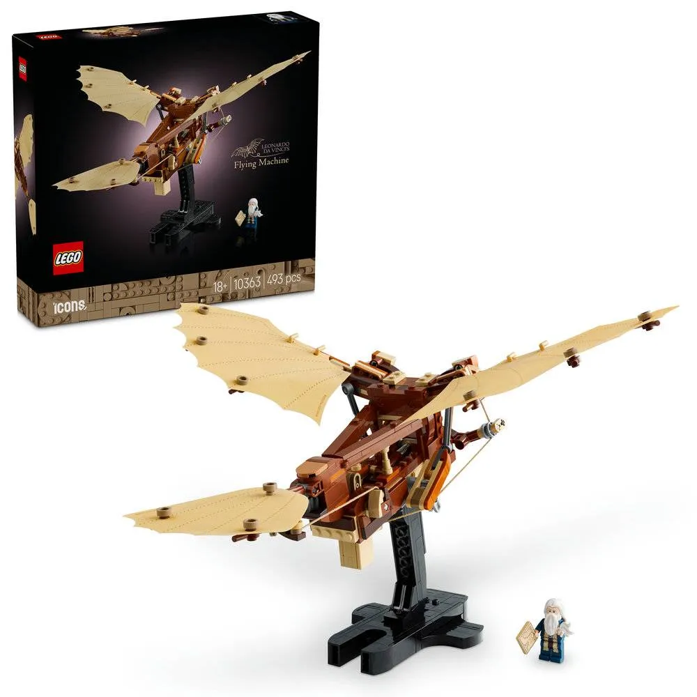 LEGO Icons: Máquina Voadora de Leonardo da Vinci | Idades 18+ | 493 Peças | Item 10363