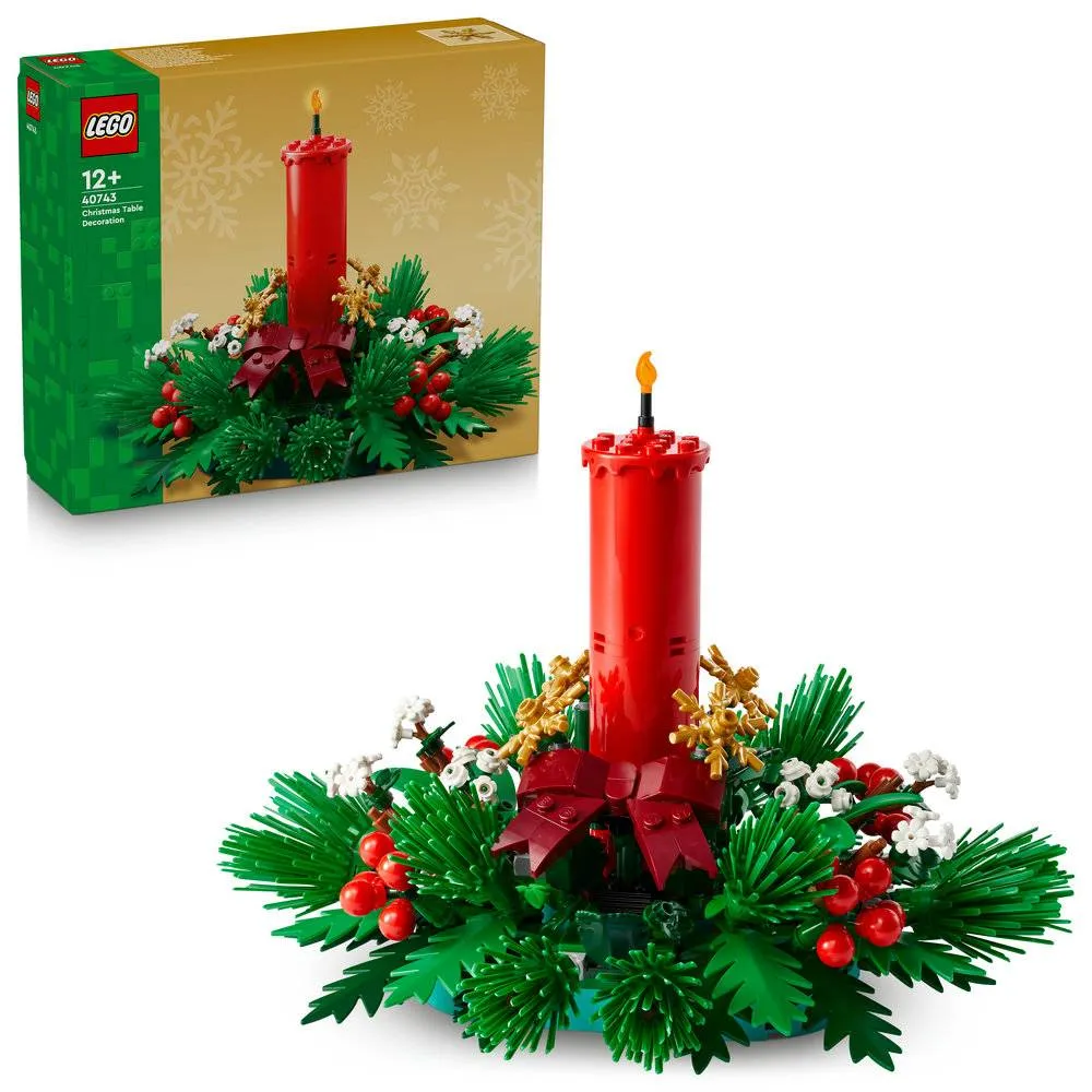LEGO: Decoração de Mesa de Natal | Idades 12+ | 433 Peças | Item 40743