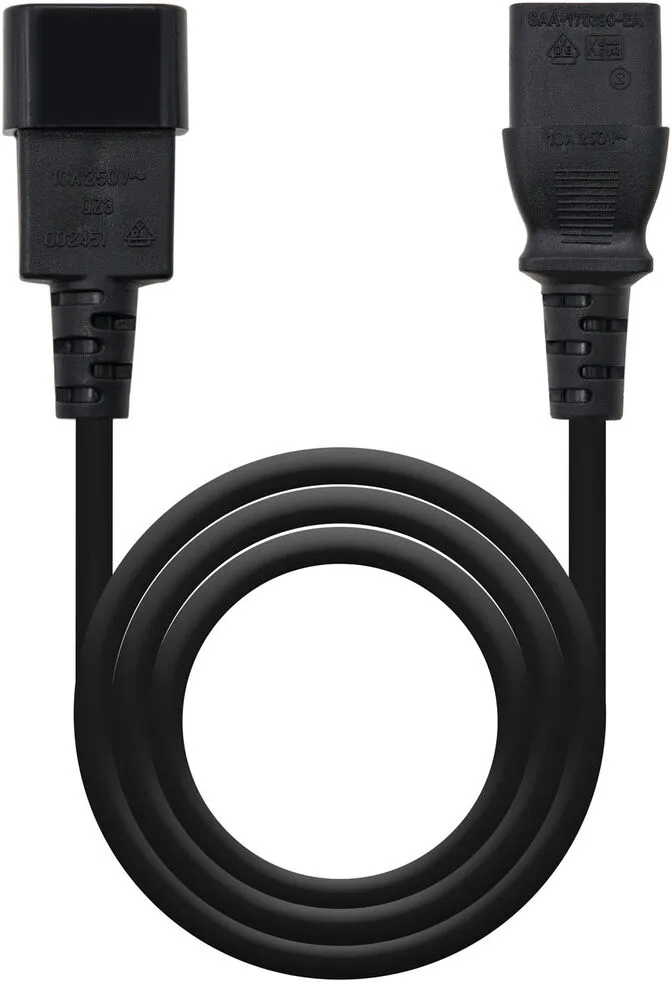 Cabo de Alimentação Nanocable C13/F-C14/M 3M Preto