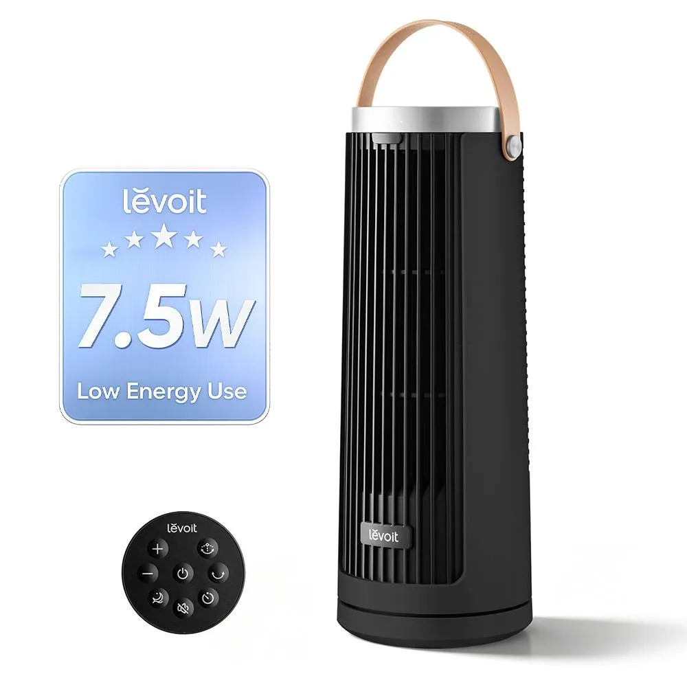 Mini Coluna de Ar Ultraeficiente Levoit Windi Mini 7.5W Preta