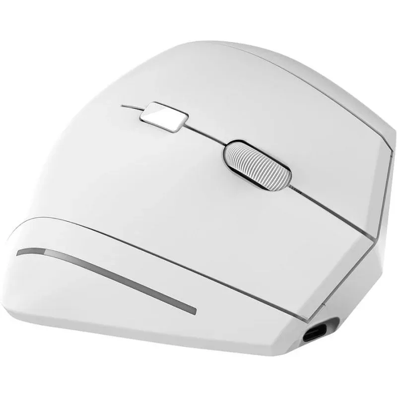 Ratón TnB Vertical Ergonómico Sem Fios Bluetooth 1600DPI Branco Recarregável
