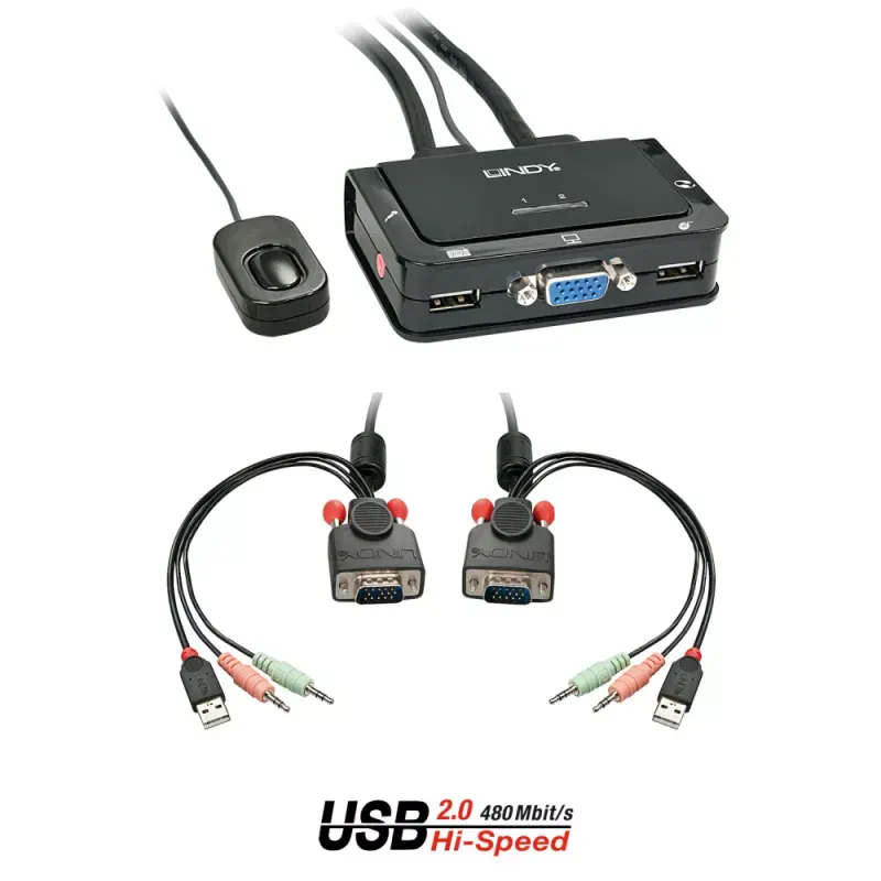 2 PORT VGA USB 2.0 AUDIO CABLE
