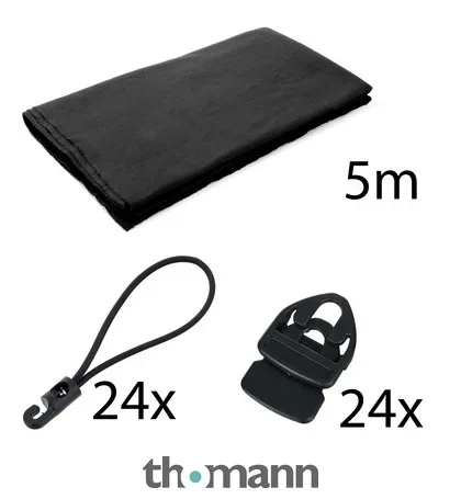 Stairville Molton 500g/m² Set Black 5x3m