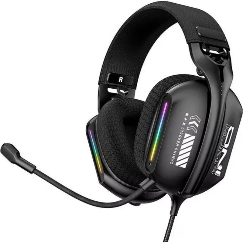 Auriculares Onikuma X12 com cabo USB e jack 3,5 mm para gaming, microfone, preto