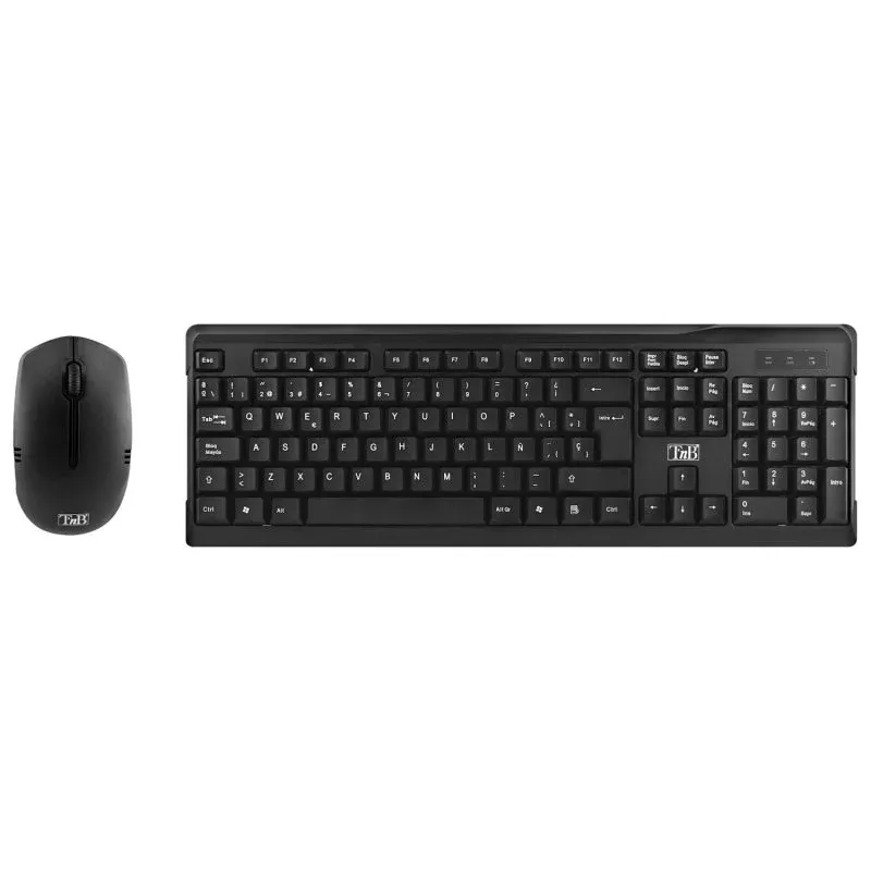 Teclado T'nB KBSCFIRSTES Inalámbrico RF Mecánico Negro com Ratón