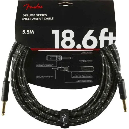 Fender Deluxe Series 5,5m Jack/Jack Black Tweed