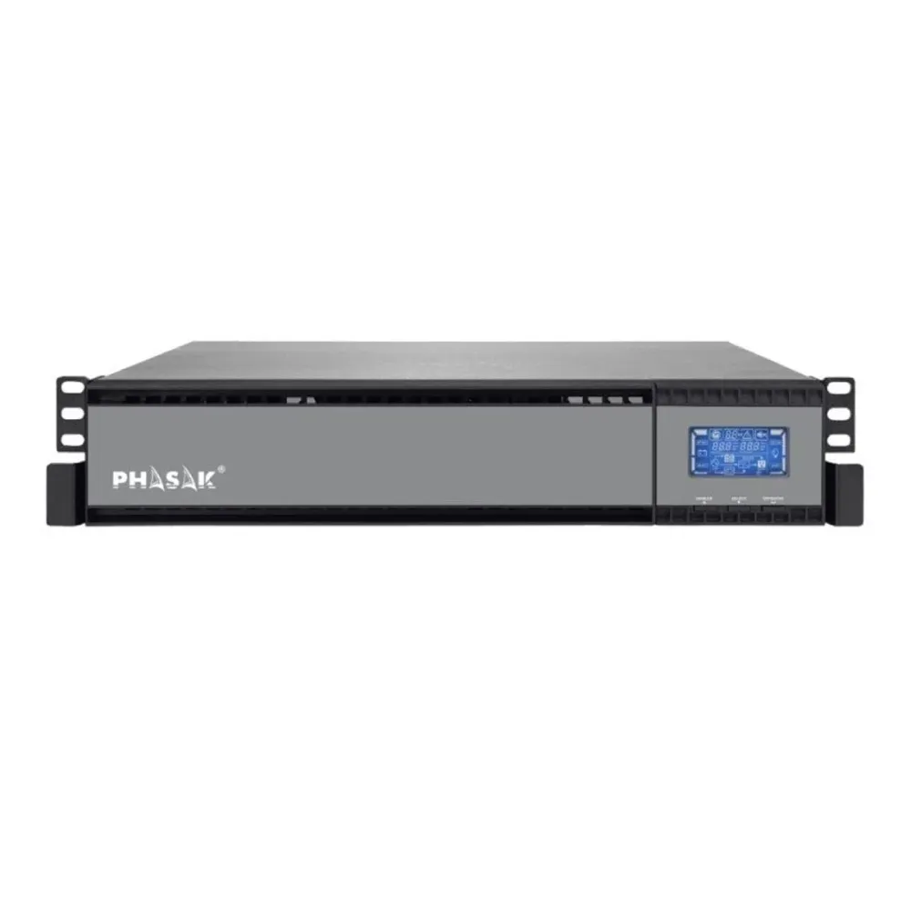 UPS Phasak PH 9320 Rack 19" 2000VA-1800W AVR Cinzento