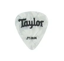 Palheta Taylor Celluloid 351 White Pearl 0.71mm 6 UN