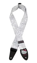 Correia de Guitarra Fender Hello Kitty Poly Branca