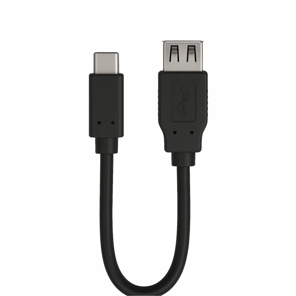 Cabo Adaptador Ewent EC1039 USB-C para USB-A 0.15m Preto