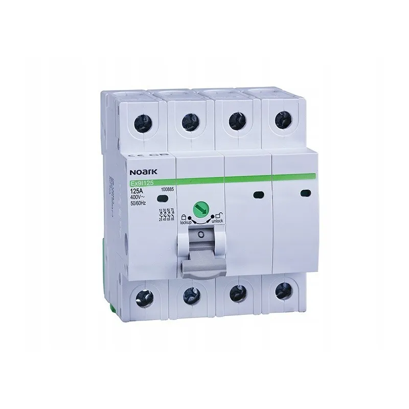Desconector isolador largura 4 módulos, 4 vias, 125A 100885