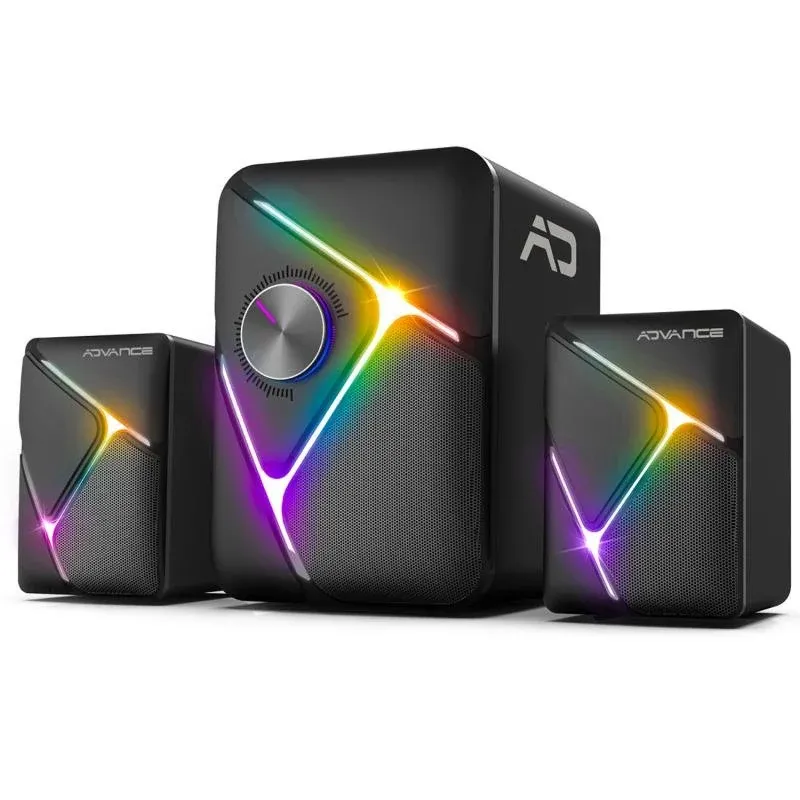 Altifalantes Advance 2.1 Bluetooth 11W RGB bateria incorporada