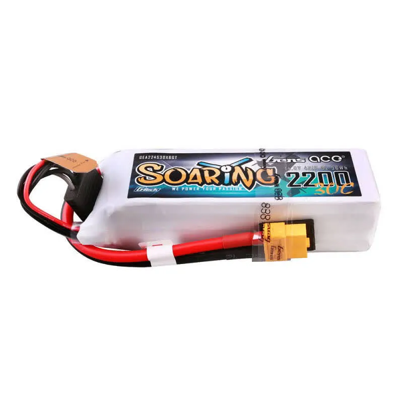 Gens Ace Bateria de drone G-Tech Soaring 2200mAh 14.8V 30C 4S1P Lipo Pack with XT60 plug