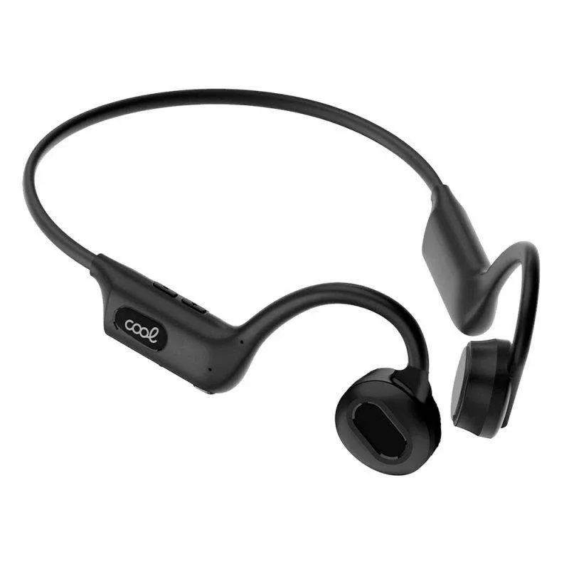 Auscultadores Cool Bone sem fios Bluetooth condução óssea com microfone e controlo tátil pretos