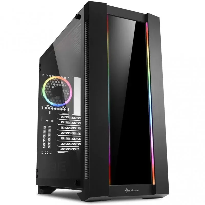 Caixa de Computador Sharkoon Elite Shark CA200G Vidro Temperado USB 3.1 Preta
