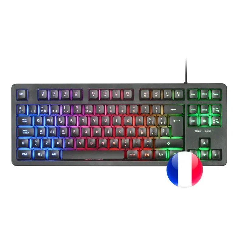 Mars Gaming MK023 TKL H-Mech Teclado Gaming FRGB Preto (FR)