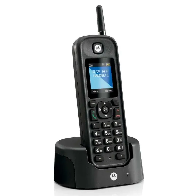 Telefone Longo Alcance Fixo Sem Fios Motorola O201 Preto