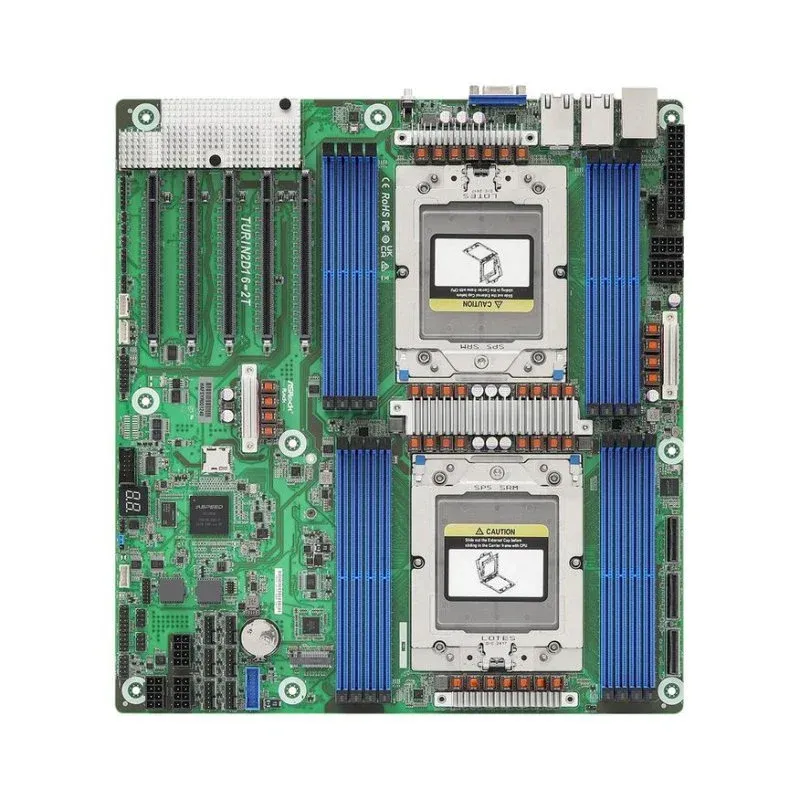 Asrock TURIN2D16-2T Motherboard EEB SoC SP5 DDR5 10GbE Server PCIe 4.0/5.0 IPMI