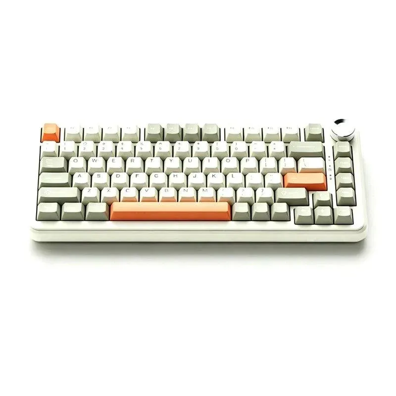 Teclado Genérico AK820max 75% sem fios Bluetooth 5.0 2.4G USB-C Hot Swappable RGB