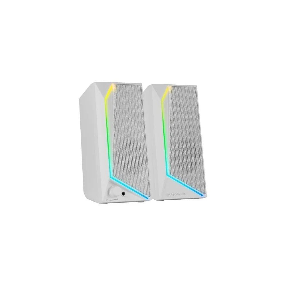 Colunas MS72W RGB 2.0 15W (Branco) – MARS-GAMING