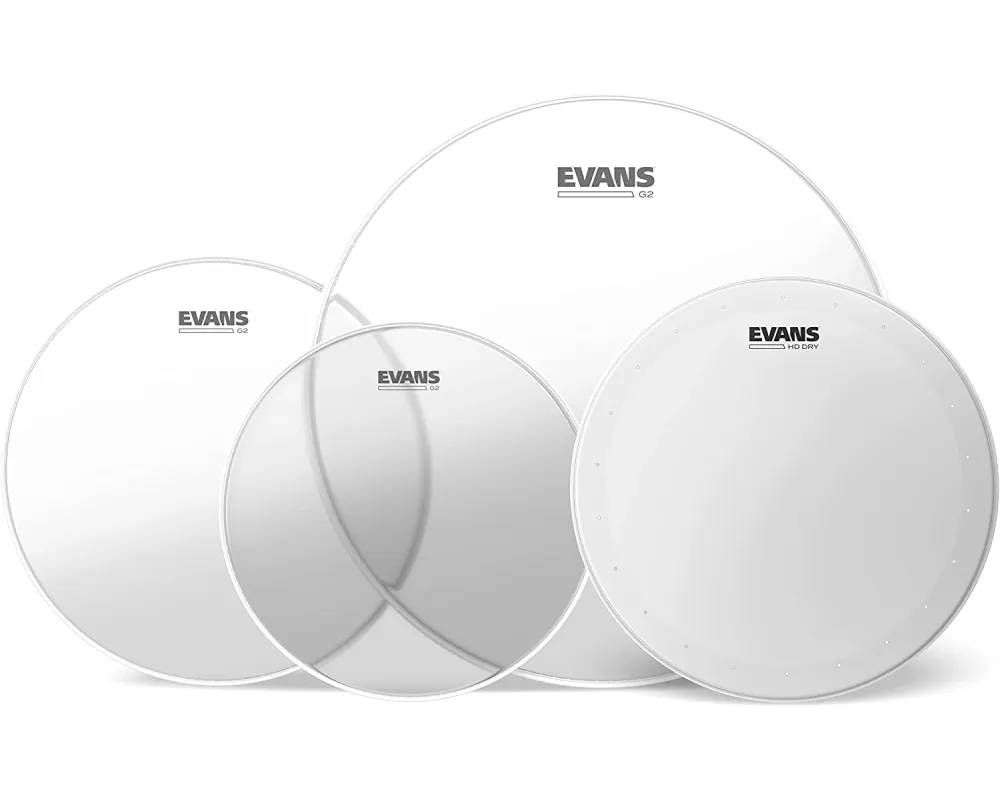 Evans G2 Clear Fusion Pack (10, 12, 14) with 14 HD Dry Snare Batter