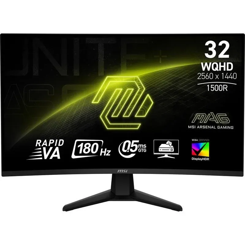 Monitor MSI MAG 32CQ6F 31,5" Wide Quad HD 180Hz VA Curvo HDR400 0,5ms