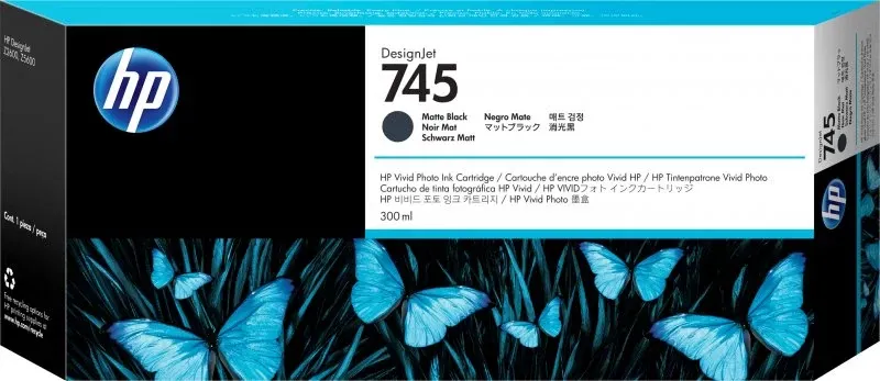 HP 745 300-ml Matte Black Ink Cartridge