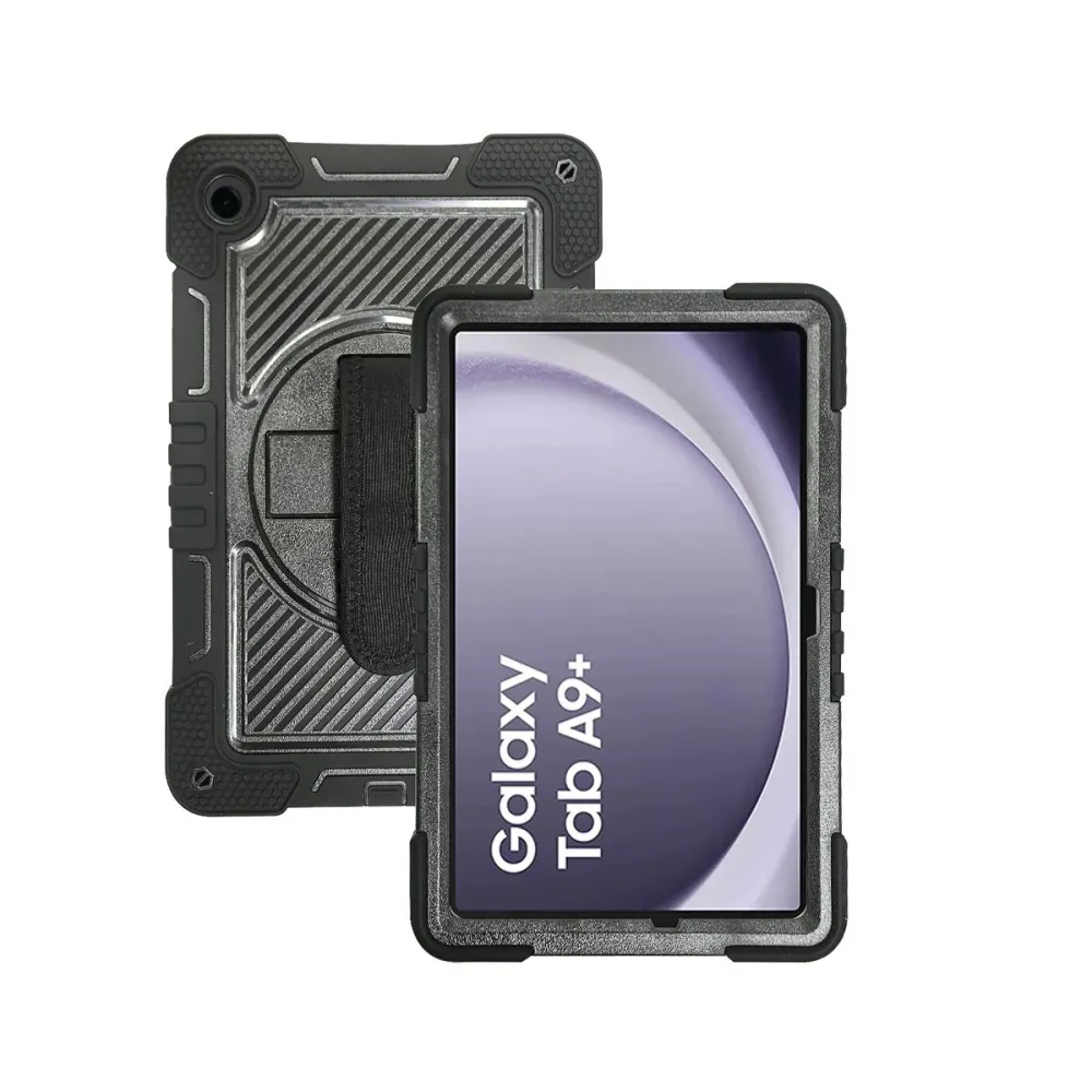 Capa Anti-Choque Samsung Galaxy Tab A9+ 11" Preta Hand Strap