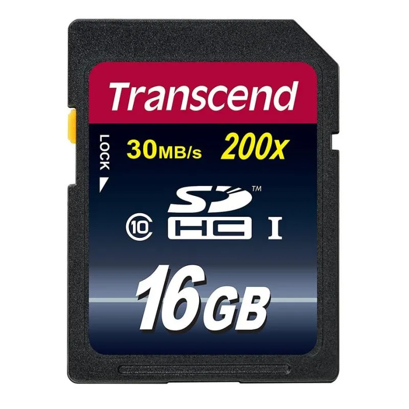 Cartão SDHC Transcend TS16GSDHC10 16 GB Classe 10 30 MB/s Preto