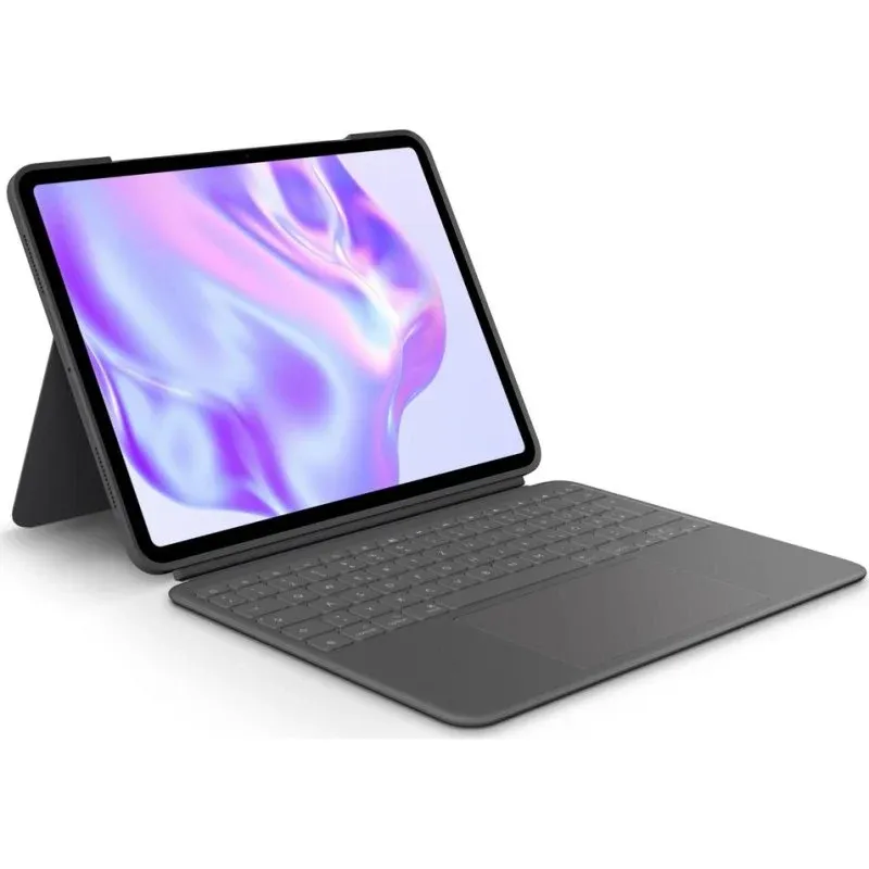 Teclado Logitech Combo Touch magnético com trackpad retroiluminado alemão