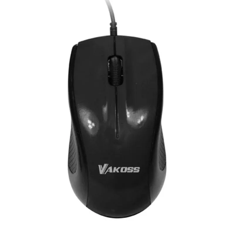 Ratón Vakoss TM-481UK USB Óptico 1200 DPI Preto 3 Botões Fio 1,5 m