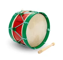Bombo tradicional Adamastor nº1 vermelho/aro verde 28cm