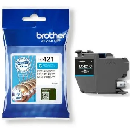 Tinteiro LC421C Ciano Brother