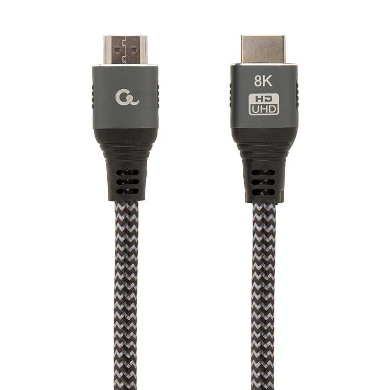 Cabo HDMI 2.1 8K 60Hz Gembird CCB-HDMI8K-1M Select Plus Series Braided com Ethernet 1m Preto