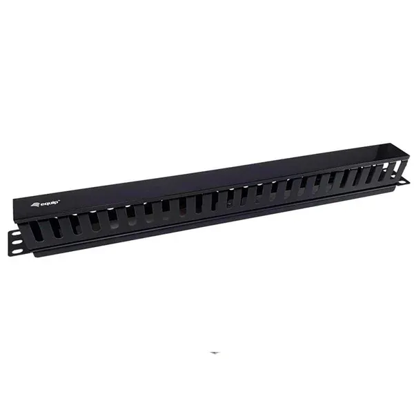Painel de Gestão de Cabos Equip para Organizar em Rack 19" Preto