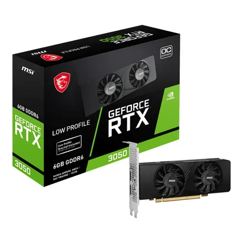 Placa Gráfica MSI GeForce RTX 3050 LP OC 6GB GDDR6