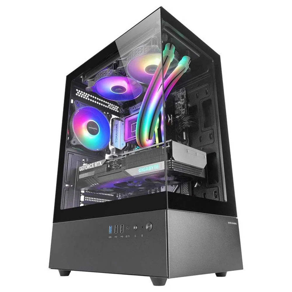 Caixa ATX Mars Gaming MC-XO Gaming FRGB Tempered Glass Preta