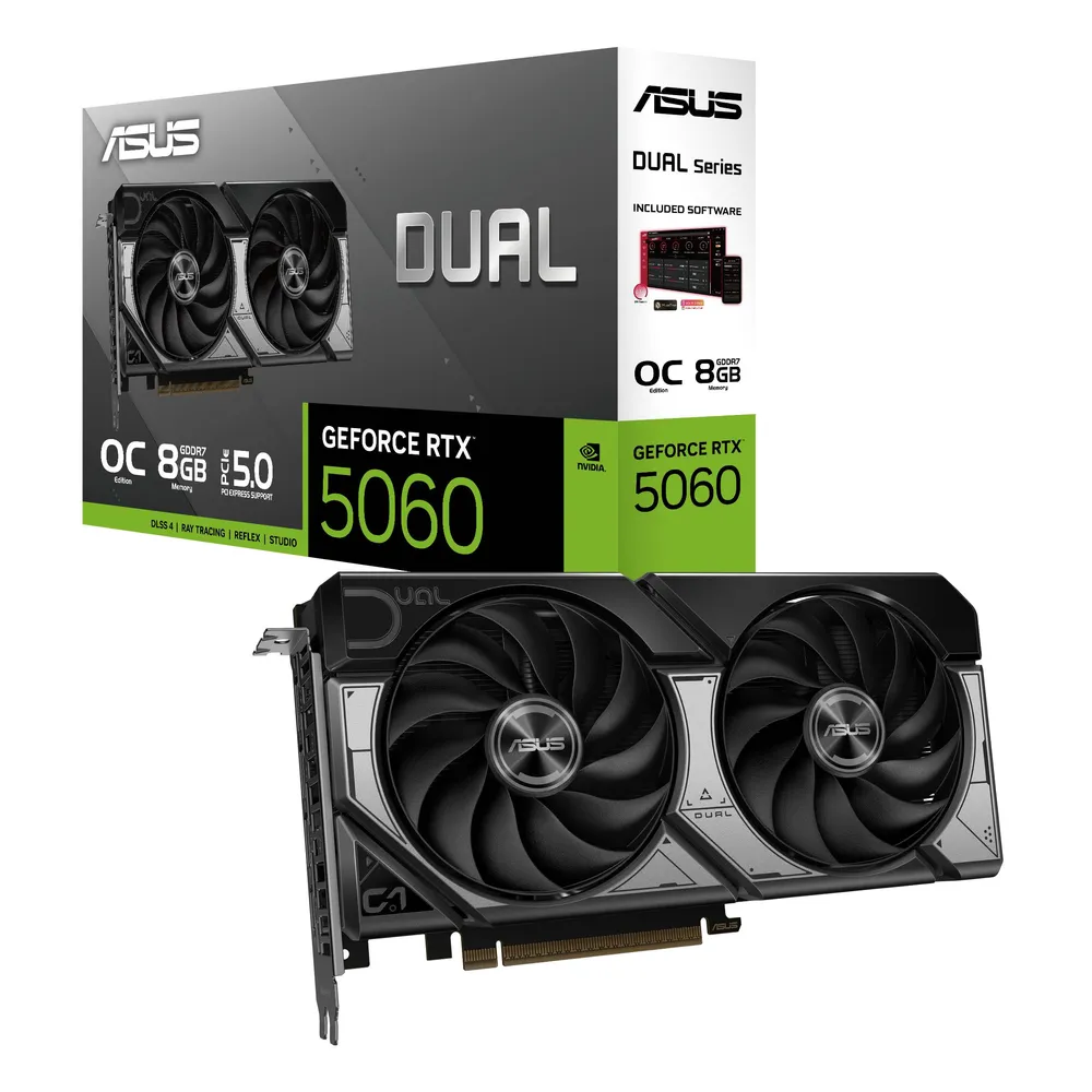 Placa Gráfica Asus NVIDIA GeForce RTX 5060 Blackwell Dual OC 8GB GDDR7 DLSS4
