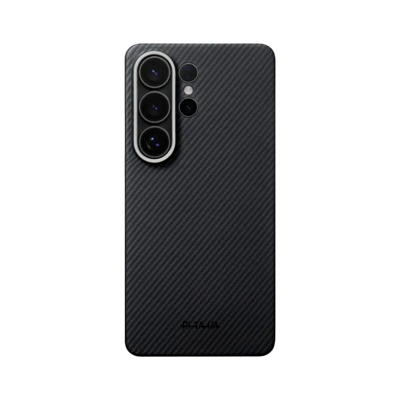 Funda para móvel PITAKA Edge Twill Ultrafina Preto/Cinza para Galaxy S26 Ultra