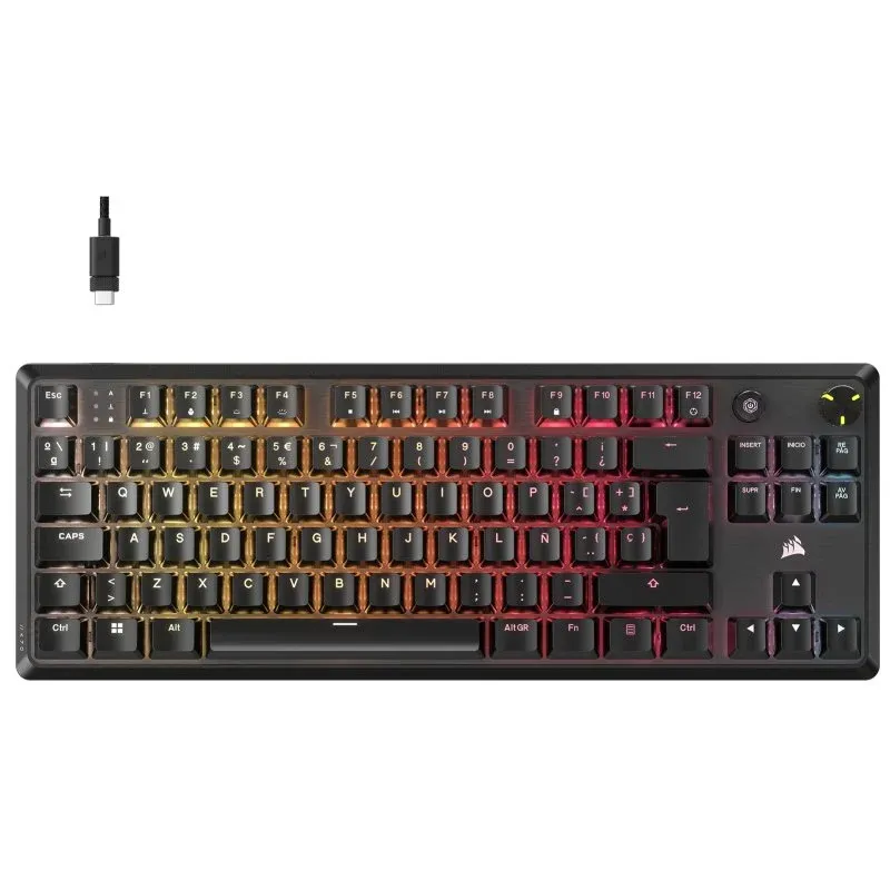 Corsair K70 CORE TKL Teclado Mecânico Gaming RGB Switch MLX RED v2 Preto