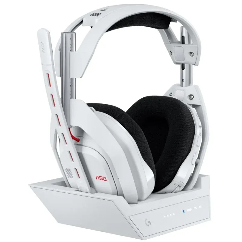 Logitech G Astro A50 Gen 5 Headset Gaming Sem Fios Multiplataforma Branco + Estação Base