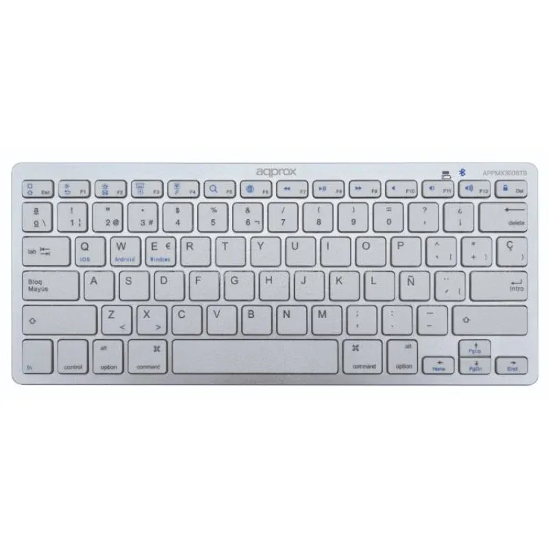Approx APPMX300BTS Teclado Bluetooth Prateado